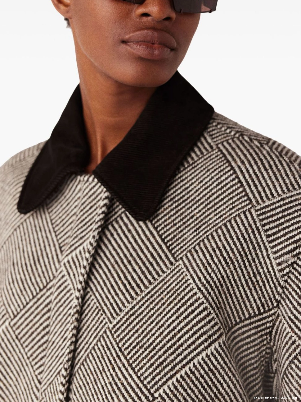 Affordable corduroy-collar Women tweed Stella jacket McCartney 0724